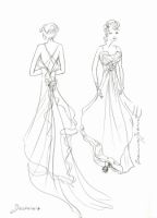 Robe de mariée Delphinia, croquis