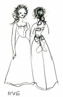 Robe Eve - Croquis préparatoire