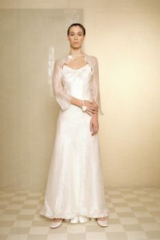 Robe Laetitia, bolero organza soie